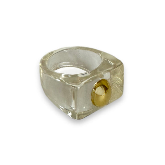 GOLD DOT CLEAR RING