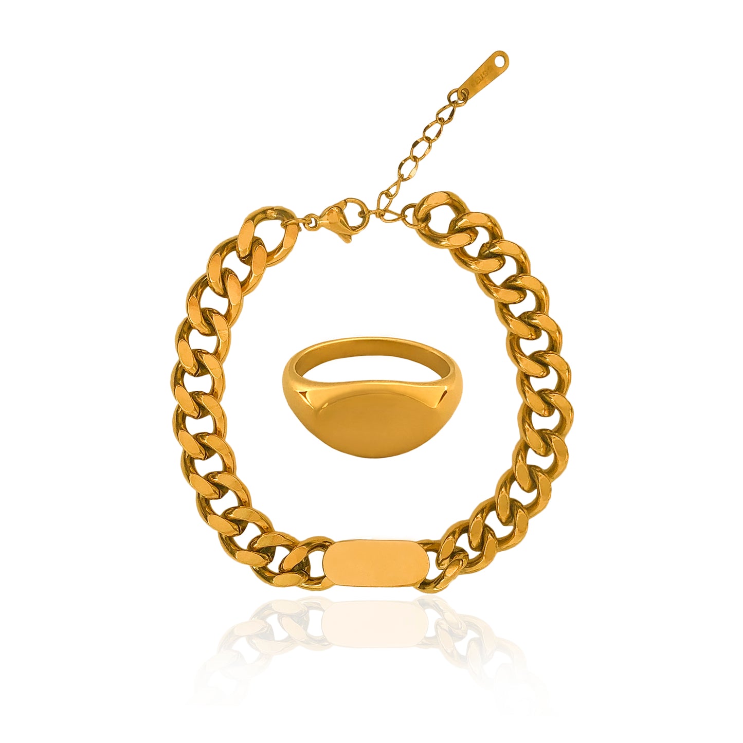 SHIVA SIGNET CUBAN LINK SET